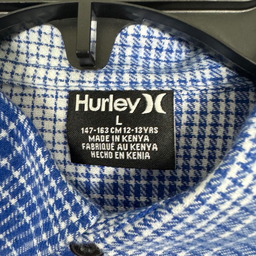 NWT! Bundle of 2 Hurley Boys Flannel and Waffle Knit Shirt Large 12-13 Yrs - Picture 11 of 13